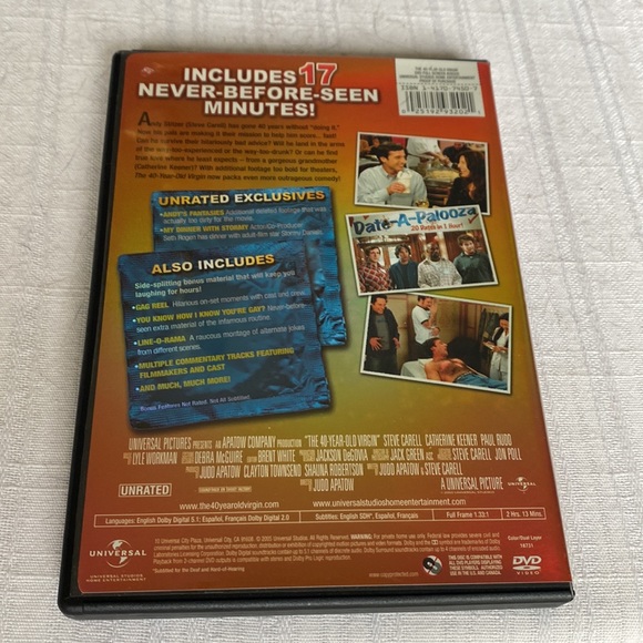 🎬PRICING🎬 The 40-Year-Old Virgin DVD - Full Screen Edition - Picture 5 of 7